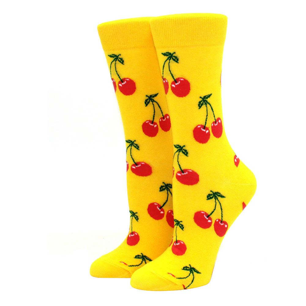 1 Pair S Funny Socks Women Casual Cartoon Fruit Banana Avocado Lemon Egg Cookie Donuts Happy Harajuku Skateboard Socks