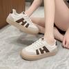 Thick-soled Forrest Gump shoes new spring and autumn sports leather surface breathable student flat baseplate shoes tide