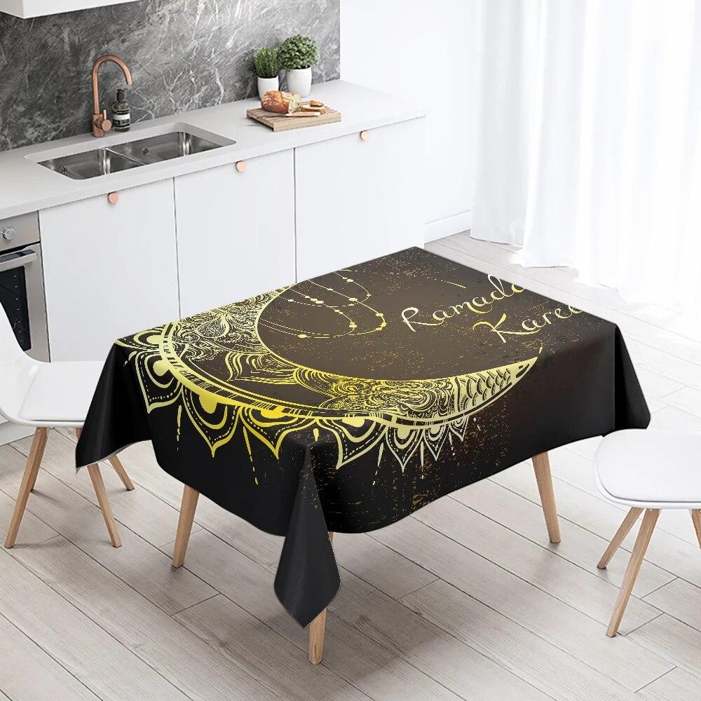 Eid Decoration Tablecloth Waterproof and Oil-proof Tablecloth Restaurant Banquet Home Kitchen Table Decoration