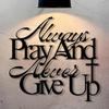 Vintage Metal Wall Art Religious Home Decor Prayer Sign Rustic Farmhouse Gift