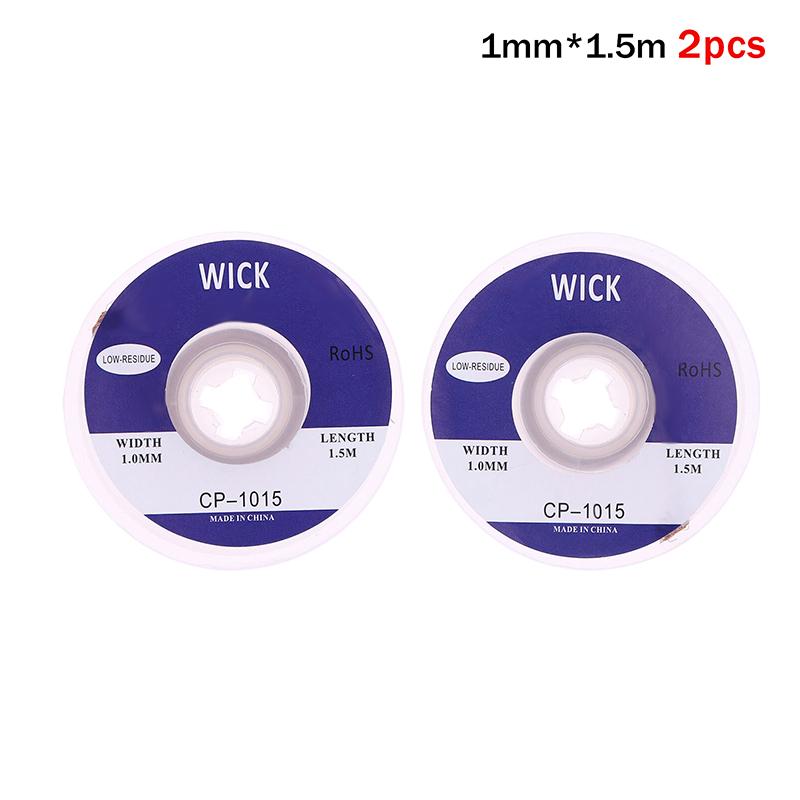 

2Pcs Wire Welding Tin Sucker Repair Tool 1.0/1.5/2.0/2.5MM 1.5M Welding Wires Desoldering Braid Solder Remover Wick