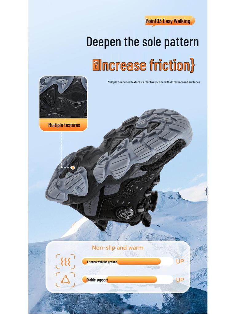 Bobodou Kids' Plus Velvet Winter Running Shoes for Boys and Girls (2025)