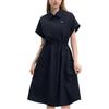 FILA Heritage Solid Woven Comfortable Simple Short Sleeve Dress Women dresses F11W638308FDB