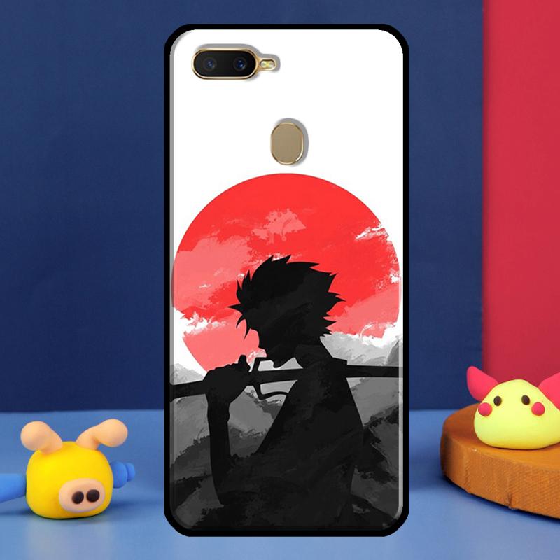 Japanese Style Samurai Art Case For Oppo A91 A5 A9 A16 A76 A96 A58 A78 A98 A52 A72 A74 A94 A54 S A57 A77 A15 A17 Cover