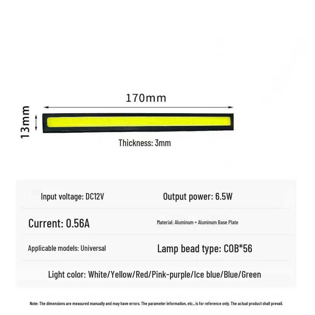 17cm 56 LED COB Car Daytime Running Light, High Brightness, Multi-Color Options, Super Bright