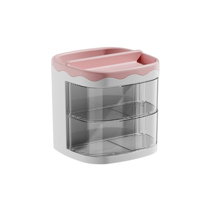 Kawaii Desktop Pen Holder Large-capacity Cute Stationery Storage Box Creative Cartoon Pencil Holder Ins Desk Accessory Storage