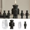Easy Releasing Crafting Silicone Mold King Soldier Statues Moulds Candle Silicone Molds Suitable for Various Materials