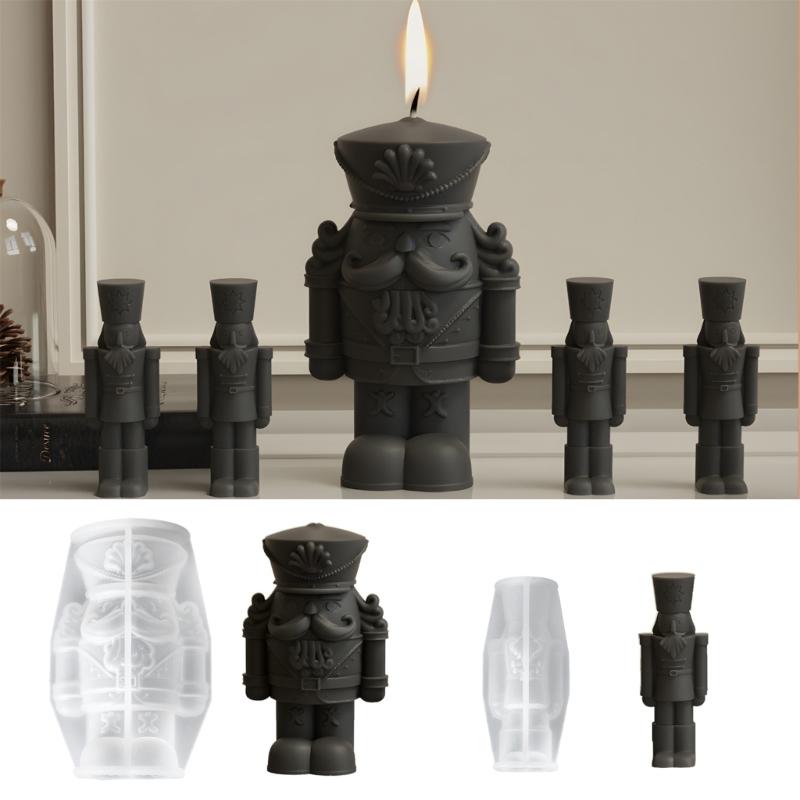 Easy Releasing Crafting Silicone Mold King Soldier Statues Moulds Candle Silicone Molds Suitable for Various Materials