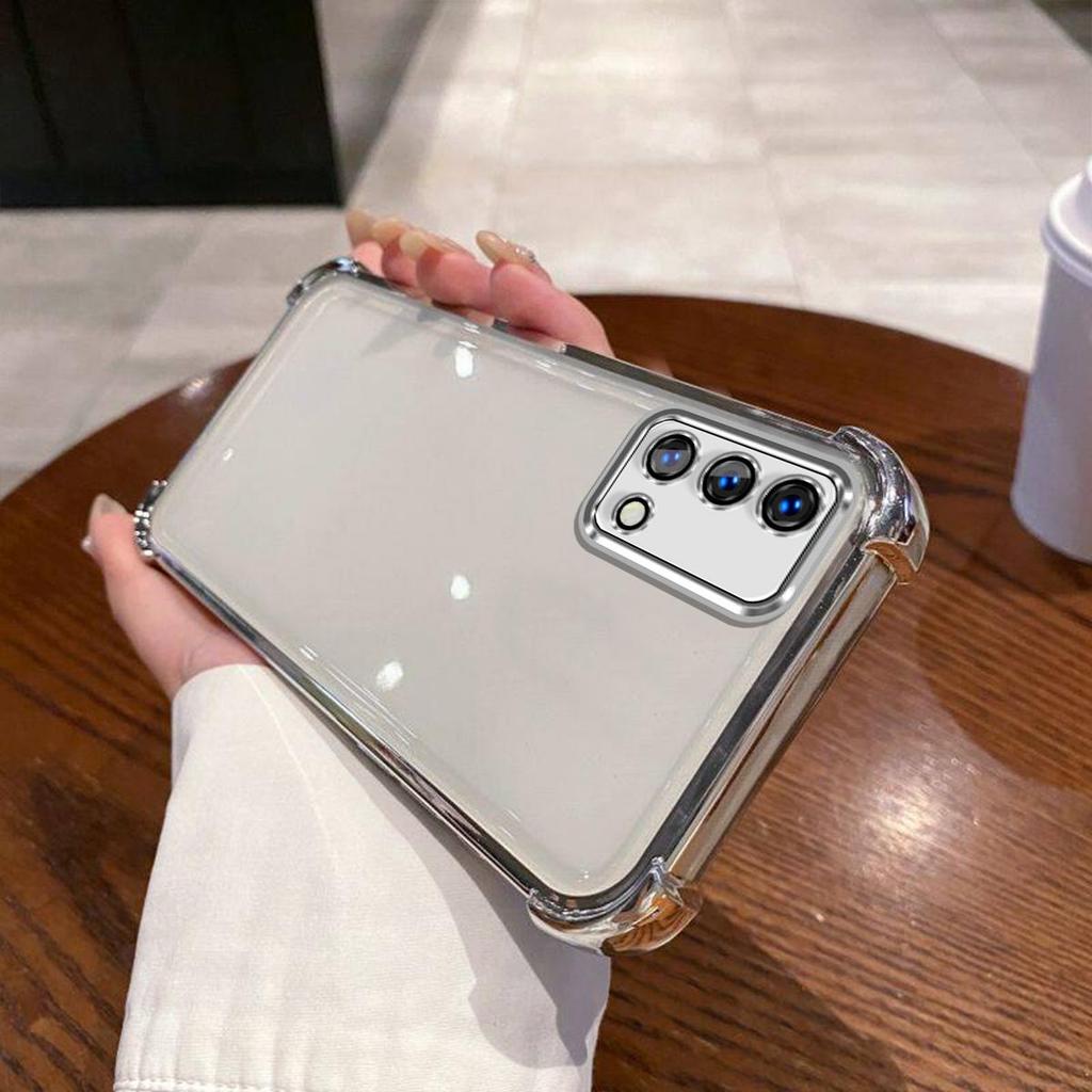 Case for OPPO A95 4G,A74 5G,A54 5G Electroplated Color Border Clear Phone Casing Cover