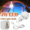 5W USB Light Bulb LED Light Bulb Hanging Camping Lantern Cord Tent Light for Tent Emergency Fishing Hiking Garden Barbecue