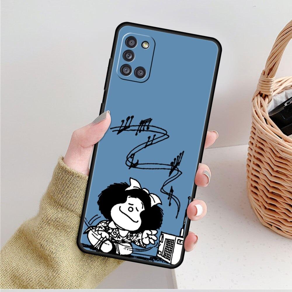 Phone Coque Mafalda Girl For Samsung Galaxy A51 A71 A31 A41 A72 A52 A12 A21s A02s A32 4G A33 A22 A53 A52s 5G A13 A23 Cover