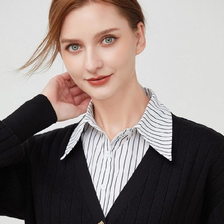 Fashion Versatile Wristband and Detachable Collar Set Shawl Versatile Lapel Detachable Collar Shawl for Dress Shirt