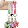 Acrylic Jelly Beans Oil-Filled Quicksand Star Keychain Pendant