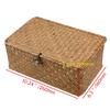 Multi-size Seagrass Storage Basket with Lid Woven Rectangular Shelf Basket Bins Desktop Organizer Chirstmas Gift Basket