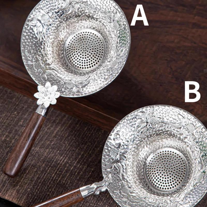 2PCS Mental Mesh Tea Strainer Stainless Steel Filter Sieve Teaware Lace Tea Drain Useful Tea Infusers Kitchen Accessories