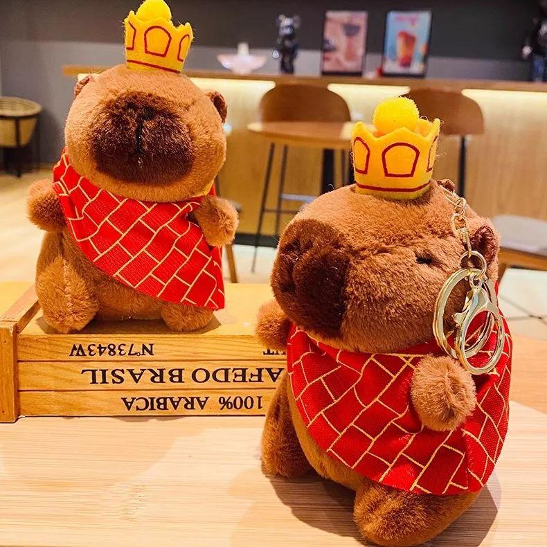Cute Cartoon Capybara Pendant Plush Toy Doll Bag Hanging Ornaments Cute Kapila Keychain Doll Car Pendant Desktop Doll Ornaments
