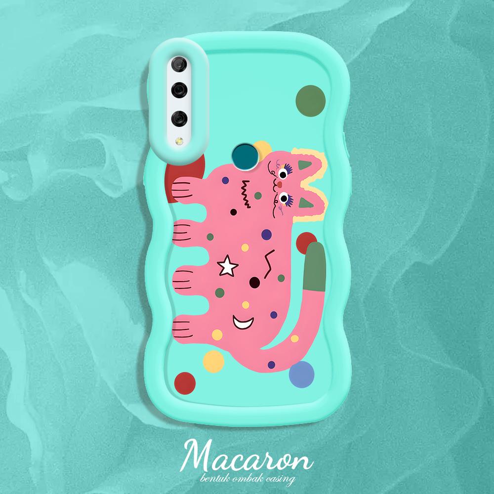 

Окрашенный узор Big Wave Edge Мягкий силиконовый материал Macaron чехол для телефона противоударный защитный резиновый чехол для iPhone Huawei Honor Infinix Tecno Tecno Pova 6 Neo синий