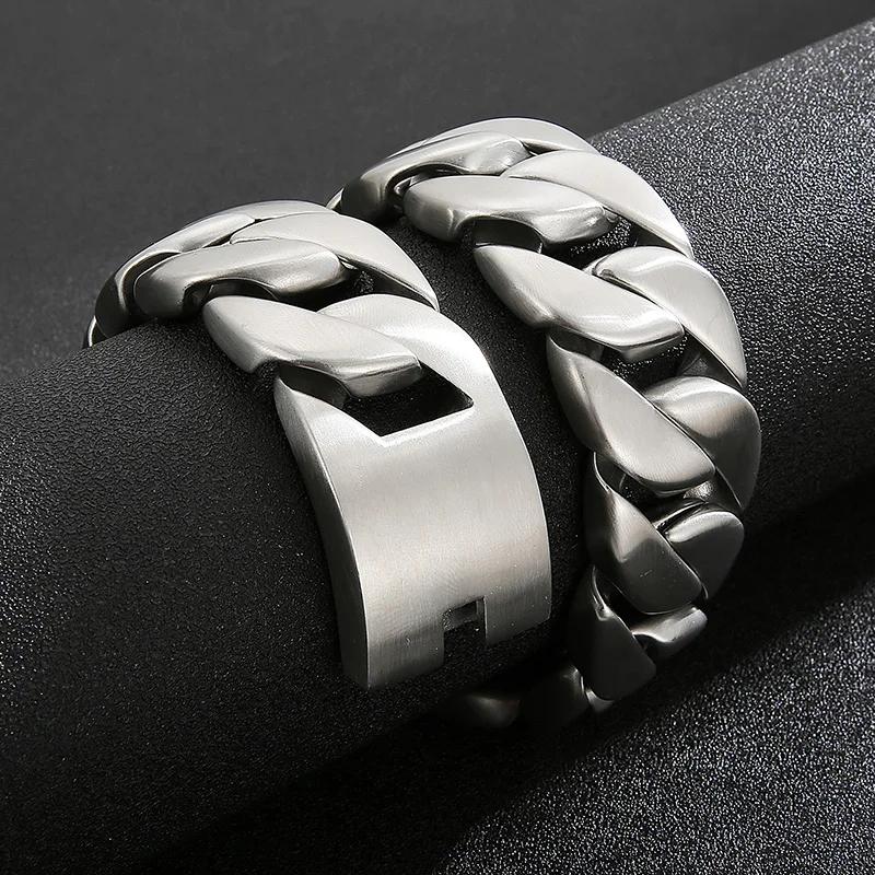 20/24/31MM Stainless Steel Larger Necklace for Men Women Hip Hop Golden Street Accessories Shiny Big Rock Trendy Party Jewelry