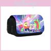 Smiling Friend Double Layer Pencil Case Cartoon Microfiber Storage For Students And Kids