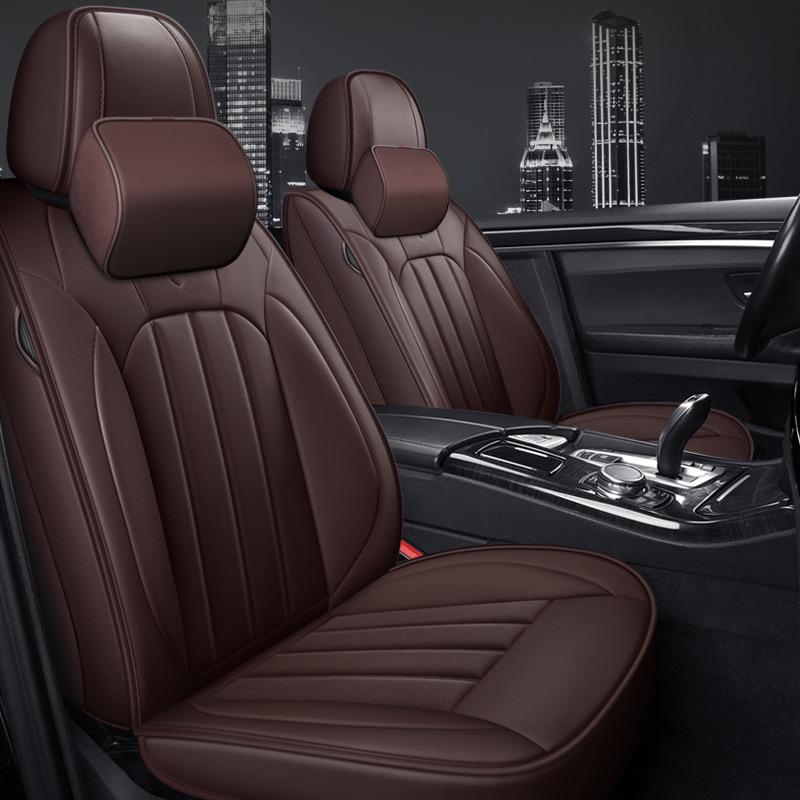 Five-Seater Universal Genuine Leather Car Seat Cushion