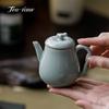 Sky Blue Ru Kiln Tea Brewing Kettle  Ceramic Tea Infuser Teapot Puer Tea Teapot With Filter Japanese Handmade Pots Pot Porcelain