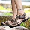 Men's Fashion Casual Sandals Outdoor Leather Summer Beach Shoes Wading Shoes 38-48