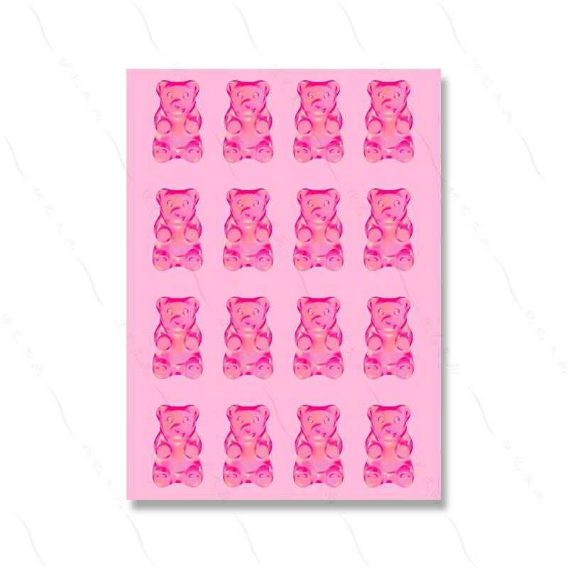 Colorful Pastel Canvas Painting Aesthetic Posters Pink Bear Abstract Art Flower Butterfly Prints Wall Nursery Living Home Decor