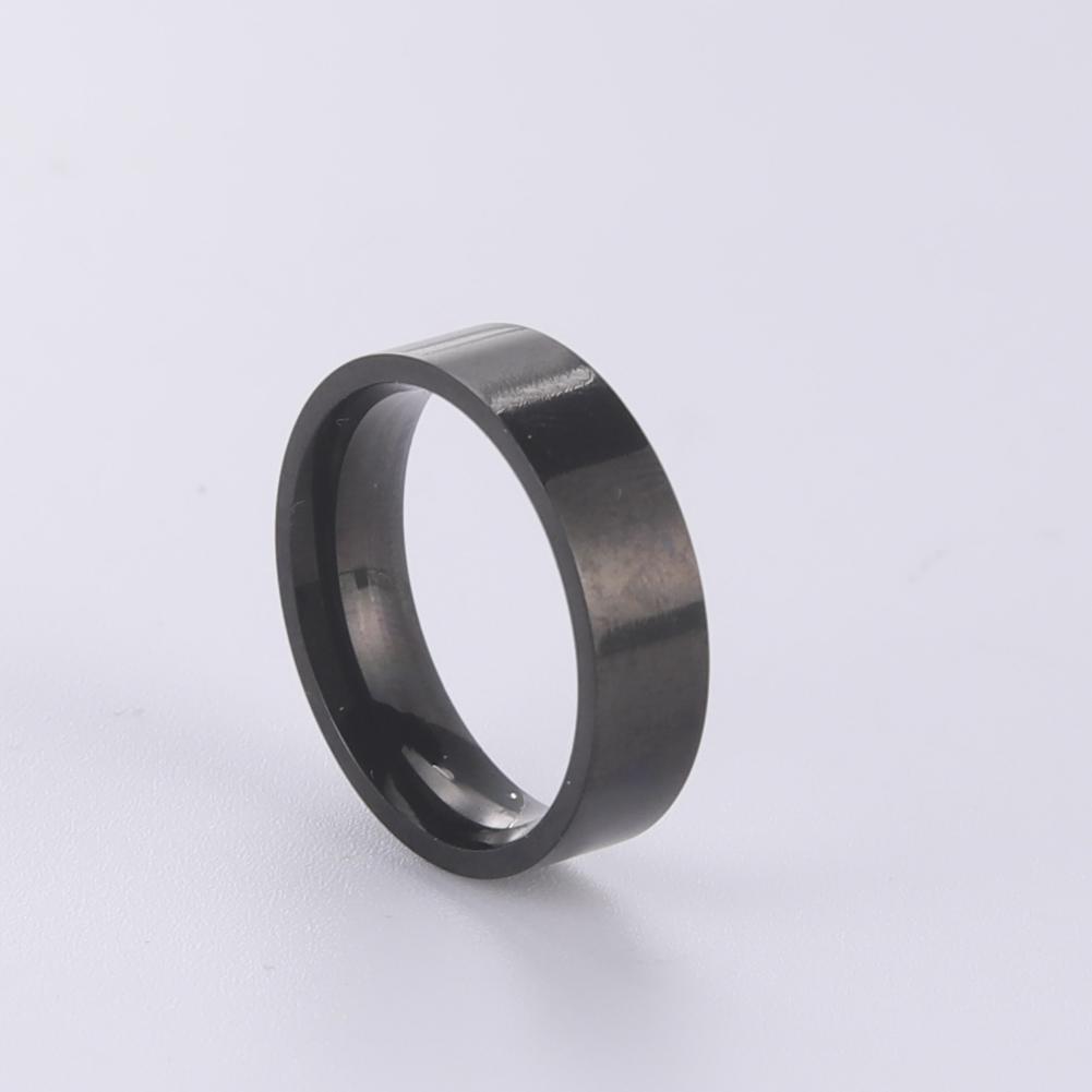 Stainless Steel Couple Rings for Men Women Simple Gold Black Anniversary Ring Wedding Jewelry for Lover