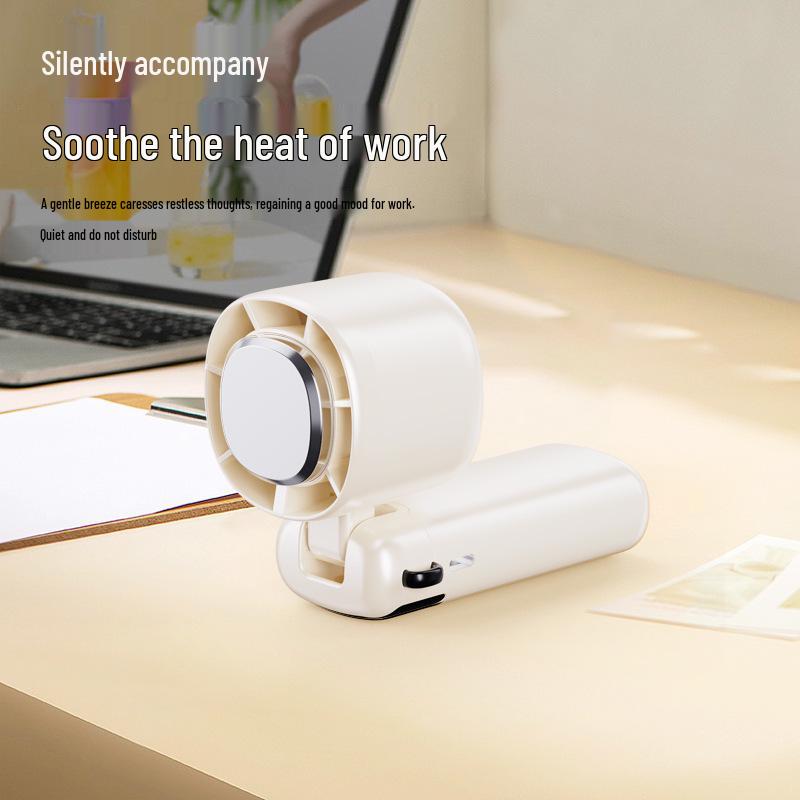Portable Rechargeable Handheld Folding USB Fan with Ice Pack