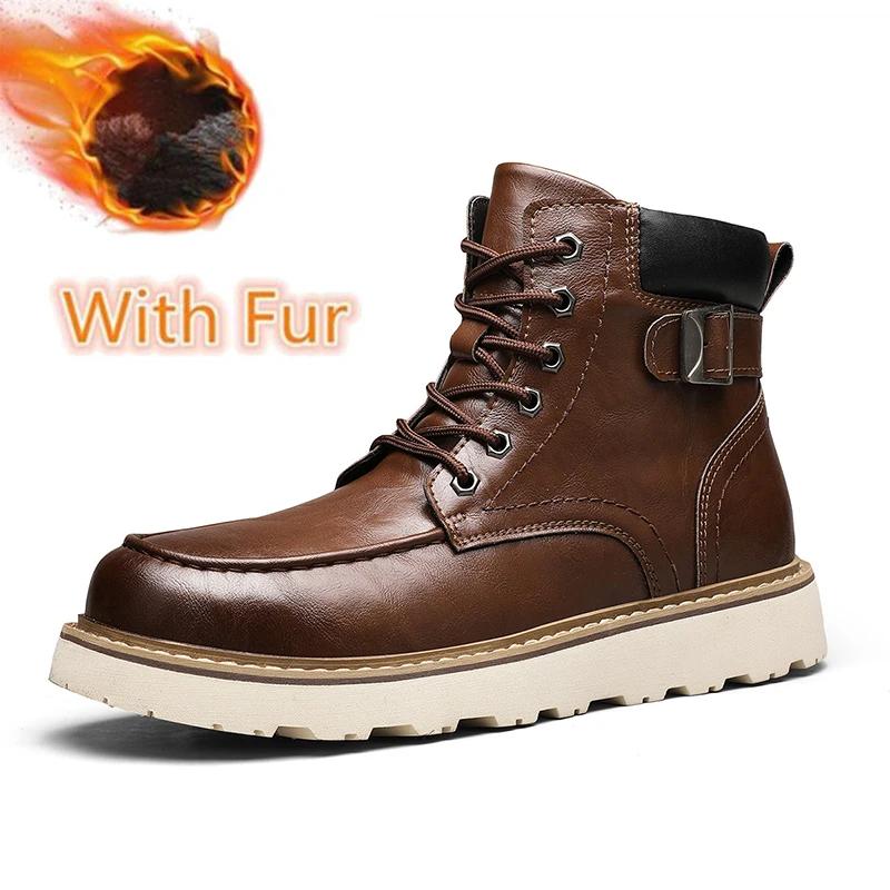 

Нескользящие мужские повседневные кожаные туфли в стиле ретро, мужские ботильоны на шнуровке, однотонные вентилируемые мотоциклетные ботинки, базовая обувь для отдыха и прогулок 39