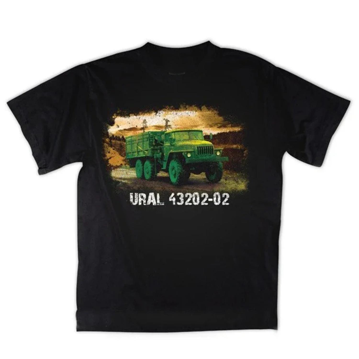 

Soviet Russia Army Off-road Vehicle URAL 4320 General Purpose Truck T Shirt Short Sleeve Casual 100% Cotton O-Neck Mens T-shirt S чёрный