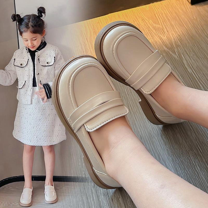Summer spring and autumn jk single shoes British style baby black children's small leather shoes girls' shoes loafers 2025 new