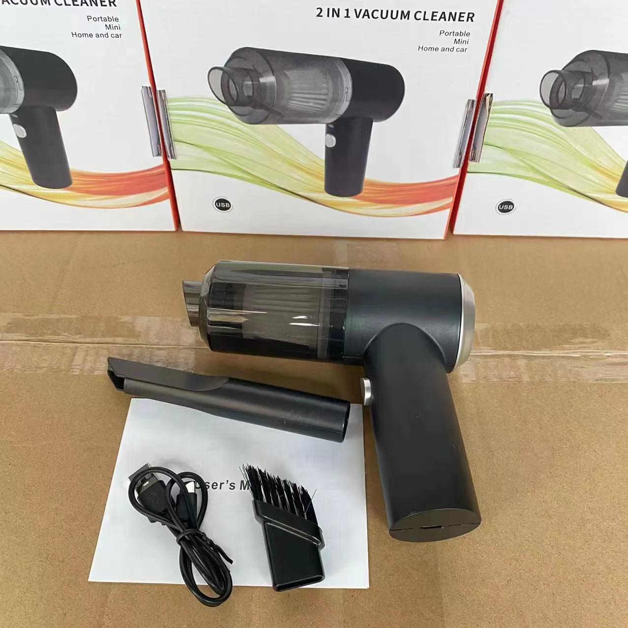 

Беспроводной ручной автомобильный пылесос — высокая мощность, сильное всасывание, интеллектуальная зарядка, портативный чёрный