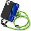 Phone Case - BOOLING - for iPhone 17 Pro - Black Slim Silicone with Sturdy Green Cord