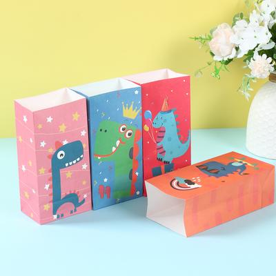 Cartoon Dinosaur Gift Packaging Paper Bag Roar Dinosaur Birthday Party Decoration Kids Boy Favors Candy Bag Baby Shower Supplies