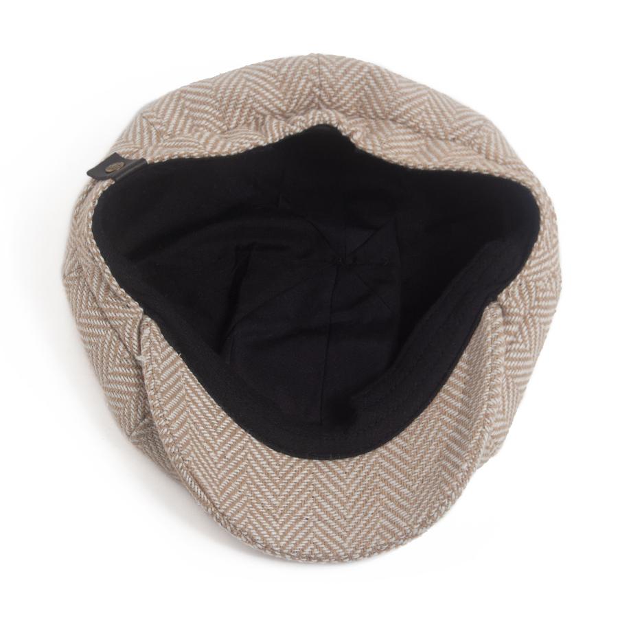 New Retro Herringbone Newsboy Cap For Men Autumn Winter Warm Beret Women Fashion Vintage Hat Hip Hop Female Flat Caps Berets