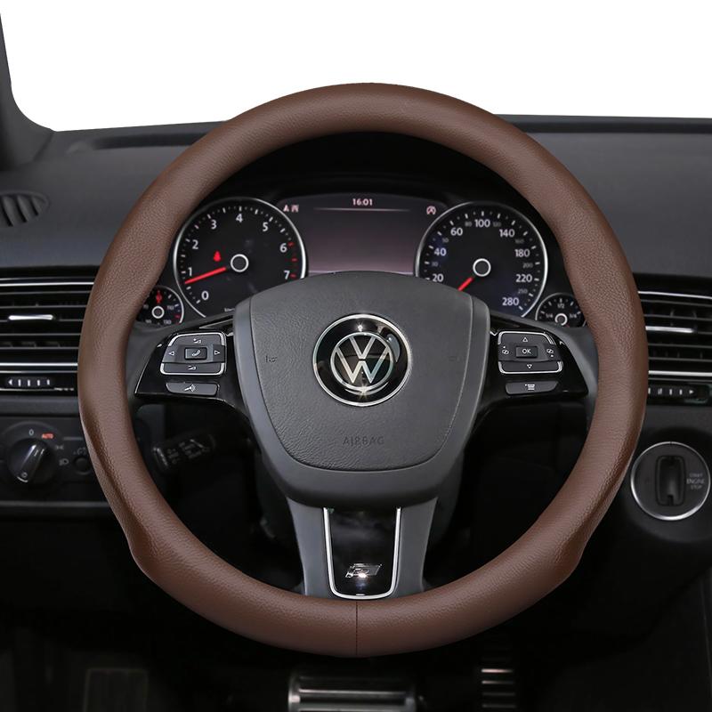 Für Volkswagen Runde D-förmige Lenkradabdeckung VW Polo Golf 4 5 6 7 Up Gol Passat B8 B7 CC Touran Tiguan T-Roc Touareg ID3
