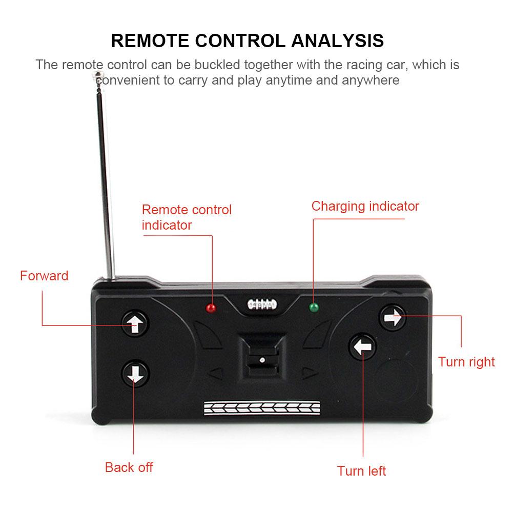 Coke Can Remote Control Car Battery Operated Remote Control Racing Vehicle LED Lights Mini RC Car with Roadblocks Christmas Gift