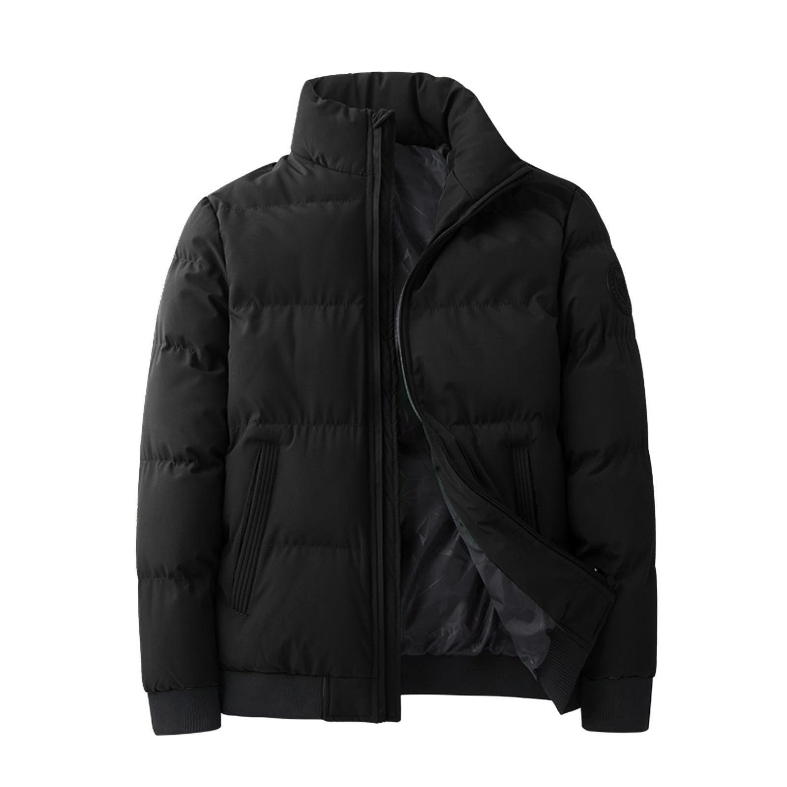 

Мужская хлопковая стеганая куртка с капюшоном Мужская очень толстая теплая короткая хлопковая стеганая куртка XXXXXXXL чёрный