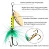 5ks Fishing Lure Spinner Sequin Lure Rybářská návnada pro okouny Losos Sada návnad z tvrdého kovu