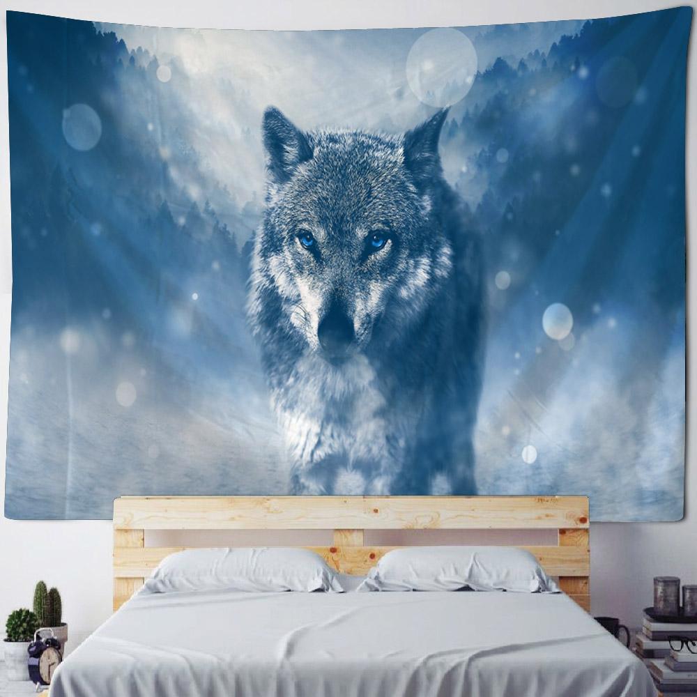 African Wildlife Cheetah Tapestry Wall Hanging Cloth Hippie Style Wolf Lion King Decor for Living Room Bedroom Dormitory Classro