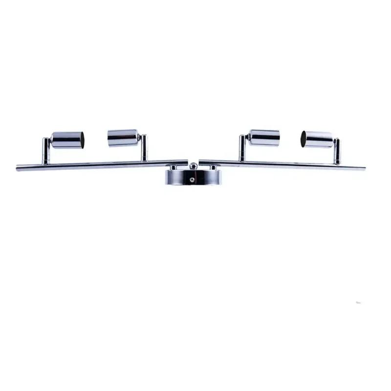 Chrome Design Adjustable Led Ceiling Light 1/2/3/4 Heads Rotatable Modern Ceiling Lampshades for Store Cafe Decor Fixture