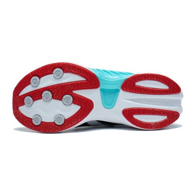 Li Ning Childrens Canglan 2.0 Low-Top Running Shoes Kids Running Shoes White Black Blue YKFT034-1