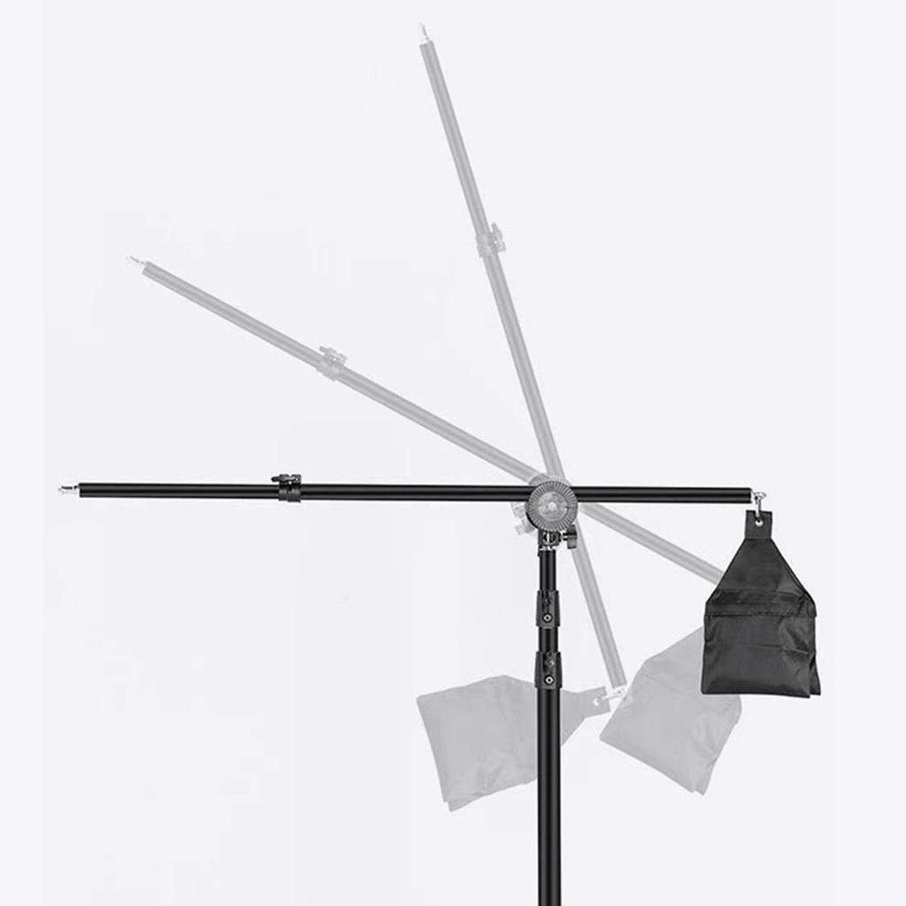 Adjustable Photography Boom Arm Kit 76 135cm with Sandbag and Universal Clamp for Studio Lighting