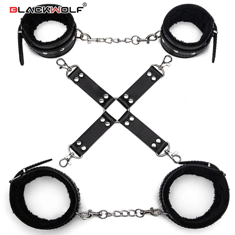 РљРѕР¶Р°РЅС‹Рµ Р‘Р”РЎРњ-РЅР°Р±РѕСЂС‹ BLACKWOLF, РїР»СЋС€РµРІС‹Р№ РєРѕРјРїР»РµРєС‚ РґР»СЏ СЃРµРєСЃР°, РЅР°СЂСѓС‡РЅРёРєРё, РјР°РЅР¶РµС‚С‹ РЅР° С‰РёРєРѕР»РѕС‚РєРµ СЃ РєСЂРµСЃС‚РѕРј, СЃРµРєСЃ-РёРіСЂСѓС€РєРё РґР»СЏ РїР°СЂ, СЌРєР·РѕС‚РёС‡РµСЃРєРёРµ РёРіСЂС‹ 3pcs Bondage Set