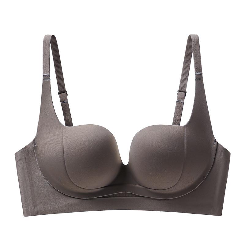 

Собирающий бюстгальтер Женский бесшовный бюстгальтер Мягкое нижнее белье Поднимающий Съемный аксессуар Груди Предотвращающий провисание Сексуальный и красивый бюстгальтер для спины 38/85C серый