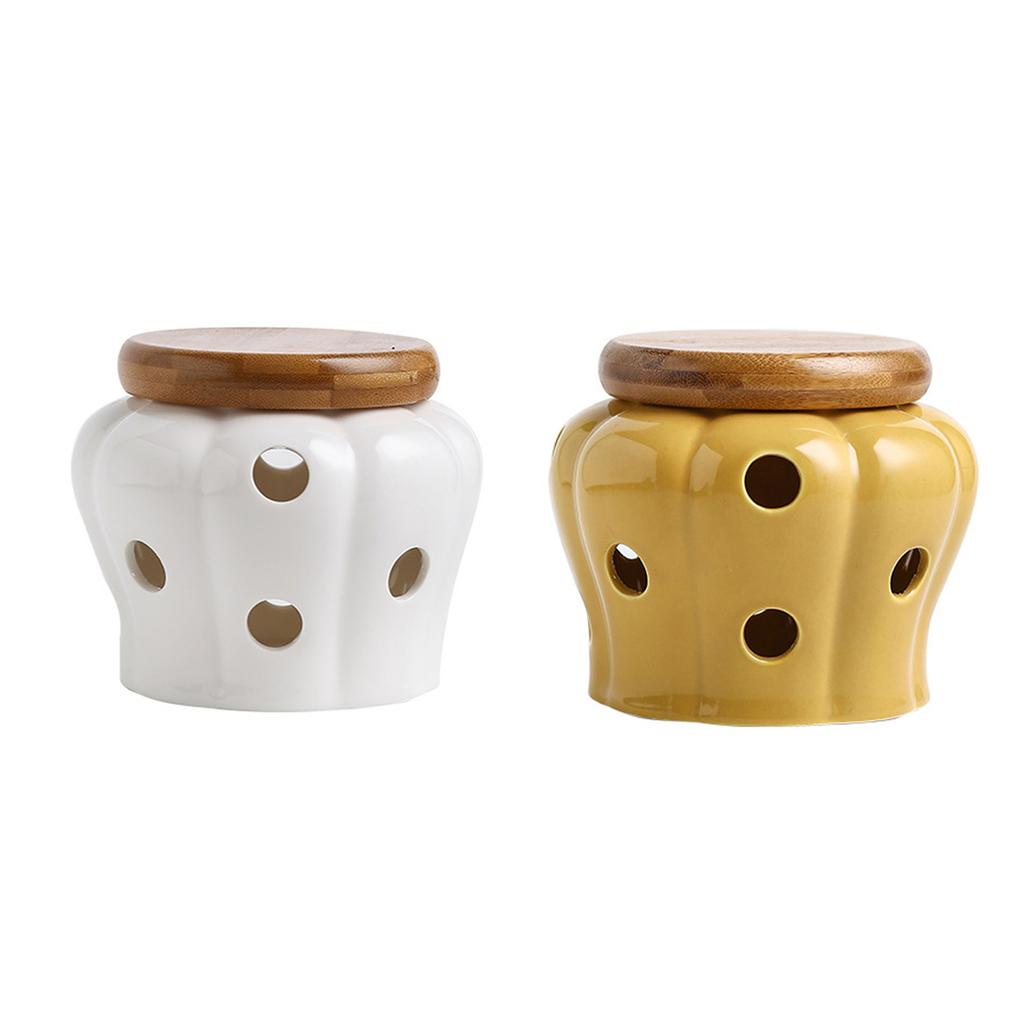 Stylish Storage Jar Handcrafted Hollow Container for Jewelry Garlic Ginger Container Candy Storage Box Jar with Lid