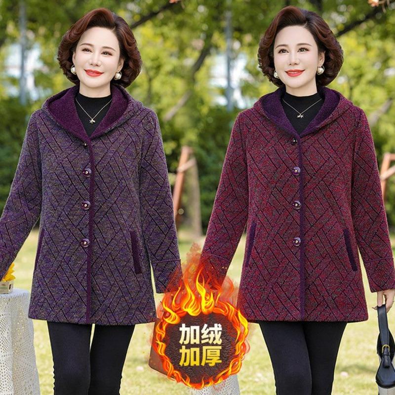 Autumn and Winter High-end Mink Jacket Coat Velvet Thickened Winter Clothing Warm Women's Clothing Hooded Women