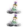 1 Pair Halloween Dog Barrettes Witch Hat Pet Hair Clip Felt Skull Gauze Cobweb Hair Accessories for Puppy Cats Festive Dress-up