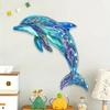 Metall Delfin Wandkunst Skulptur Dekorative Silhouette Handgefertigte Eisenkunst Kreatischer Rosteffekt Innen Außen Haus Akzent